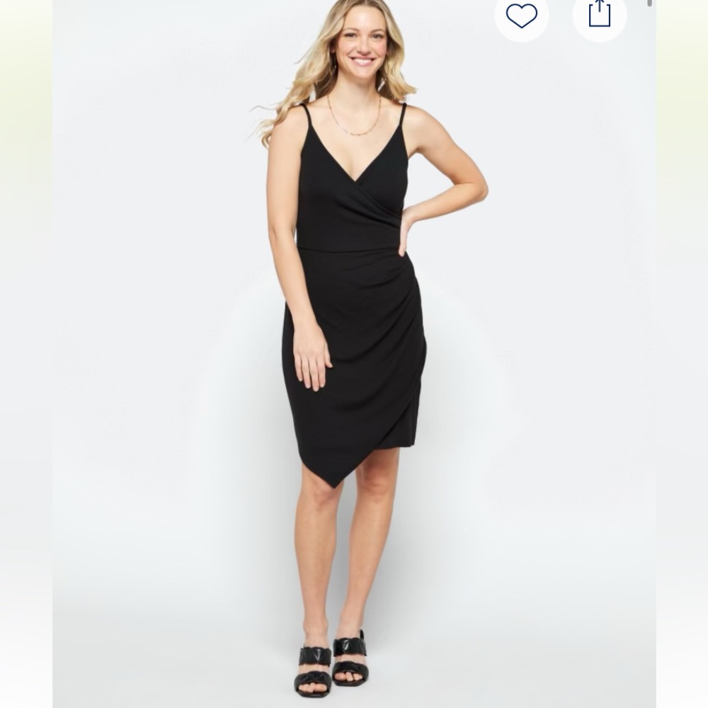 41 Hawthorn Elegant Black Asymmetrical Dress